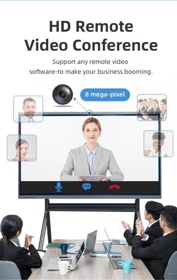 High Gloss Viewing Angle 178° H/V 55 inch Interactive Touch Screen Whiteboard With HDMI And Android APP 1