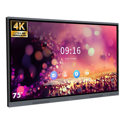 4K फ्लैट डिजिटल मल्टी टच इंटरैक्टिव व्हाइटबोर्ड 86