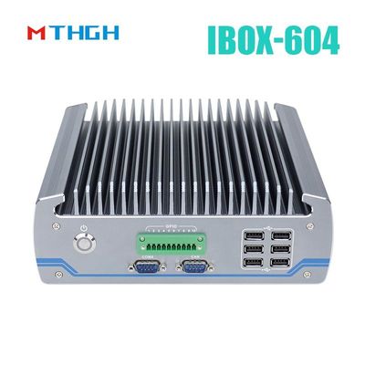 फैनलेस इंडस्ट्रियल पीसी IBOX-604 इंटेल कोर I5 6500T SSD HDMI विंडोज/लिनक्स
