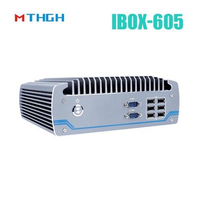 इंटेल कोर I5-8500T एल्यूमीनियम चेसिस मिनी पीसी,फैनलेस इंडस्ट्रियल पीसी IBOX-605