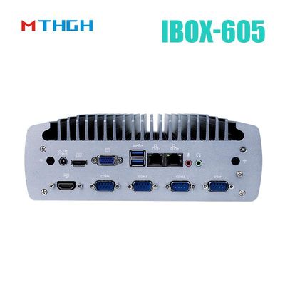 इंटेल कोर I5-8500T एल्यूमीनियम चेसिस मिनी पीसी,फैनलेस इंडस्ट्रियल पीसी IBOX-605