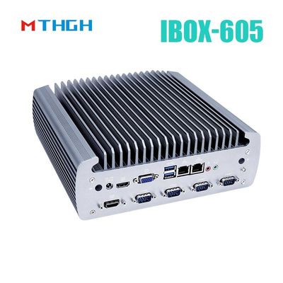 इंटेल कोर I5-8500T एल्यूमीनियम चेसिस मिनी पीसी,फैनलेस इंडस्ट्रियल पीसी IBOX-605