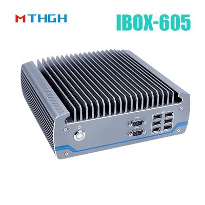 इंटेल कोर I5-8500T एल्यूमीनियम चेसिस मिनी पीसी,फैनलेस इंडस्ट्रियल पीसी IBOX-605