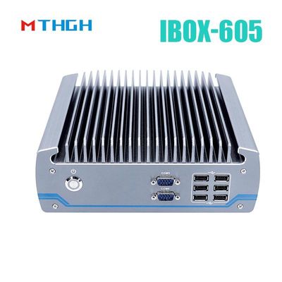 इंटेल कोर I5-8500T एल्यूमीनियम चेसिस मिनी पीसी,फैनलेस इंडस्ट्रियल पीसी IBOX-605