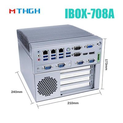 I3 6100T क्वाड कोर फैनलेस इंडस्ट्रियल मिनी पीसी 12 वी डीसी पावर सप्लाई और 64 जी एसएसडी के साथ