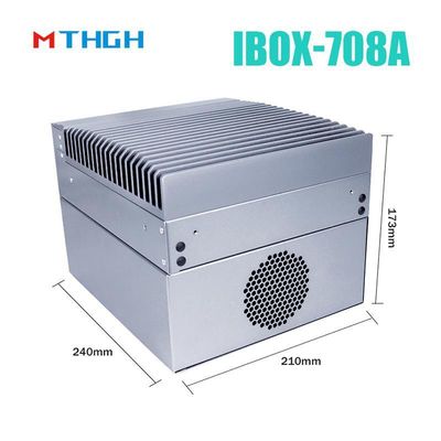 I3 6100T क्वाड कोर फैनलेस इंडस्ट्रियल मिनी पीसी 12 वी डीसी पावर सप्लाई और 64 जी एसएसडी के साथ