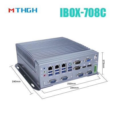 IBOX-708C इंडस्ट्रियल मिनी पीसी HDMI/DP/VGA 6*COM 8*USB3 का समर्थन करता है।0