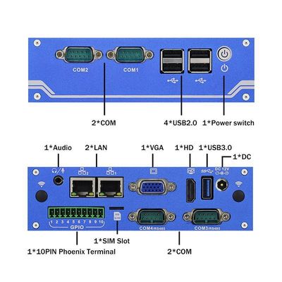 नैनो टाइटेनियम ग्रे इंडस्ट्रियल मिनी पीसी N11 डीसी 12V इनपुट 2Xइंटेल I210-AT/I211-AT 1000M