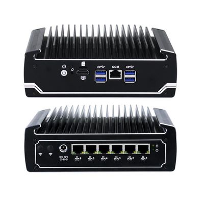 IBOX-501 N18 फैनलेस इंडस्ट्रियल मिनी पीसी क्वाड कोर 32 जीबी स्टोरेज MSATA के साथ