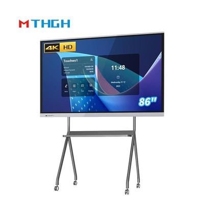 86 इंच 16 9 इंटरएक्टिव टच स्क्रीन व्हाइटबोर्ड 4K 300cd/M2 इन्फ्रारेड टेक्नोलॉजी