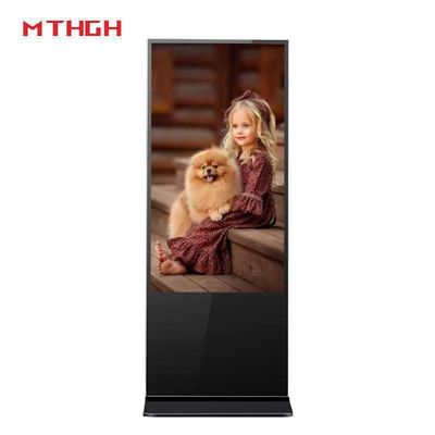 43 इंच HD फ्लोर स्टैंडिंग डिजिटल पोस्टर डिस्प्ले 8GB/16GB स्टोरेज OEM आपूर्तिकर्ताओं के लिए