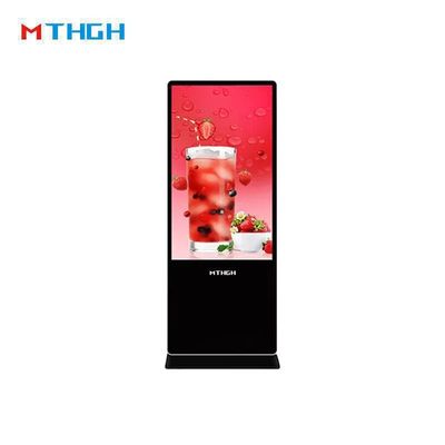 49 इंच का फर्श स्टैंडिंग डिजिटल साइनेज डिस्प्ले 8GB/16GB स्टोरेज आपके व्यवसाय के लिए