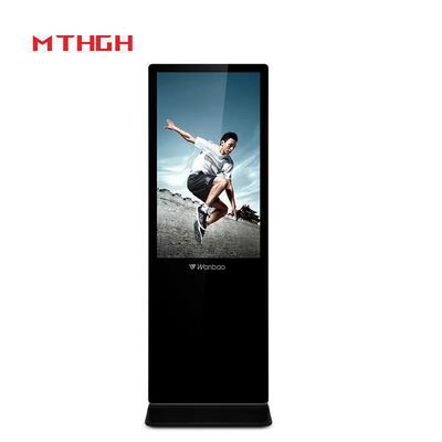 49 इंच का फर्श स्टैंडिंग डिजिटल साइनेज डिस्प्ले 8GB/16GB स्टोरेज आपके व्यवसाय के लिए