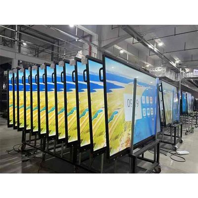 16 9 पहलू अनुपात इंटरएक्टिव टच स्क्रीन डेमो बोर्ड और ≥50000 घंटे सेवा जीवन